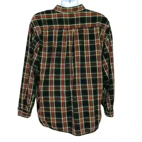 LL Bean men's shirt button down collar long sleeve 100% cotton XL Regular plaid - Picture 4 of 6